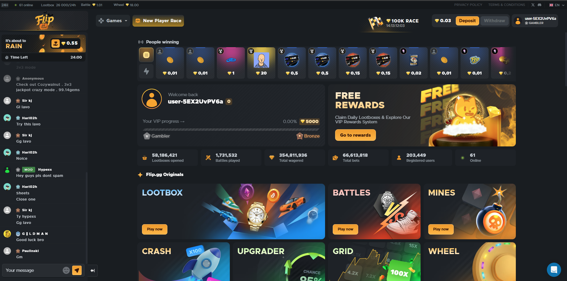 Free rewards — Claim daily rewards and explore our VIP rewards system